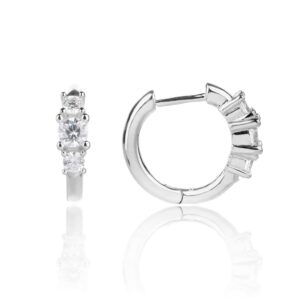 עגיל ZSI508-1-כסף-כסף - לבן