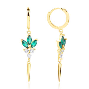 עגיל LOZ1057-3 - ירוק