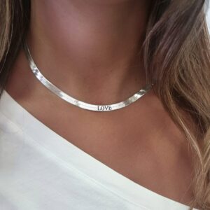 שרשרת נחש עם חריטה