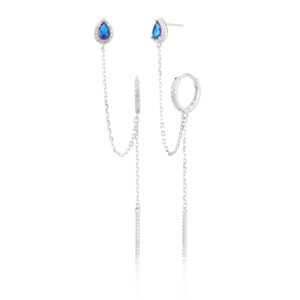 עגיל  LOZ1052-1 - לבן