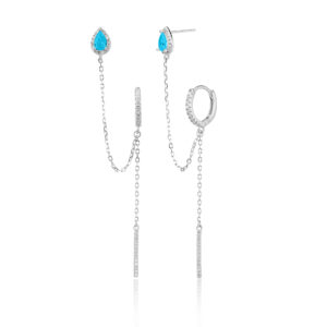 עגיל  LOZ1052-1 - טורקיז