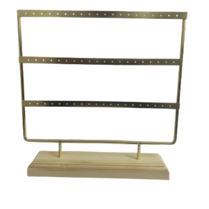 סטנד עגילים מתכת זהב